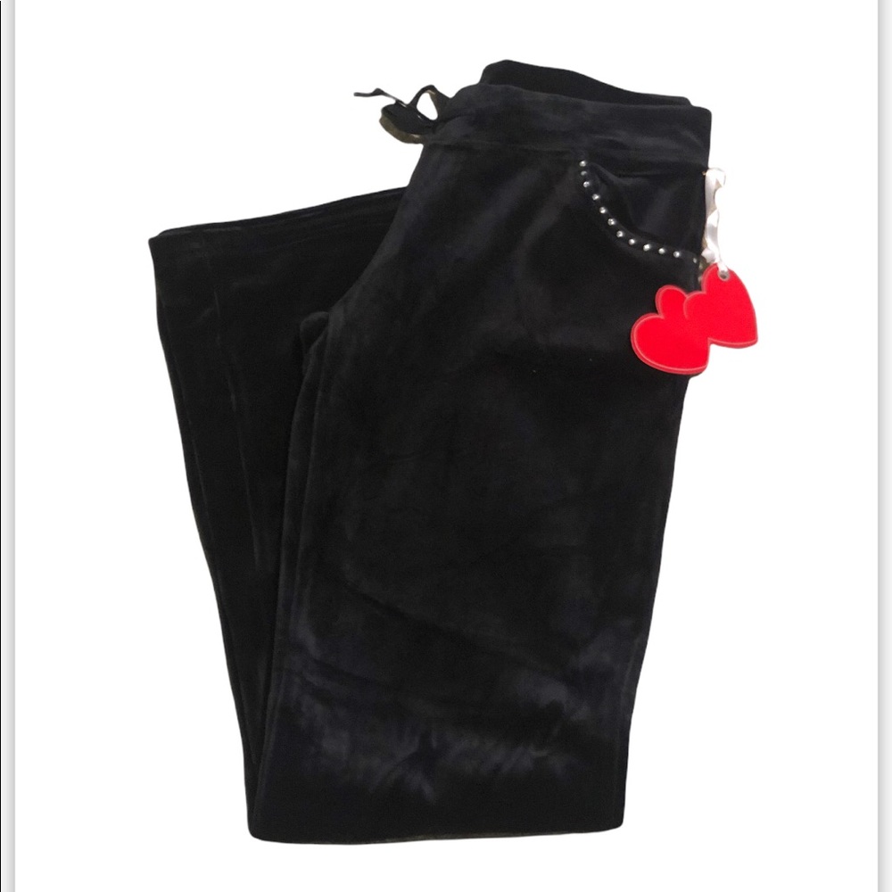 NWT Girls Black Velour Pants